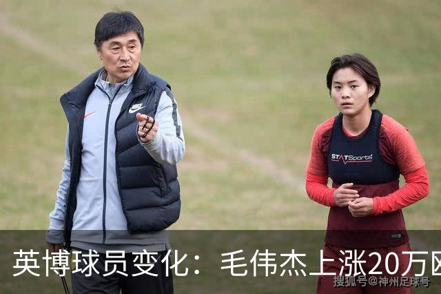 英博球员变化：毛伟杰上涨20万欧吕焯毅上涨5万欧，五外援均下跌